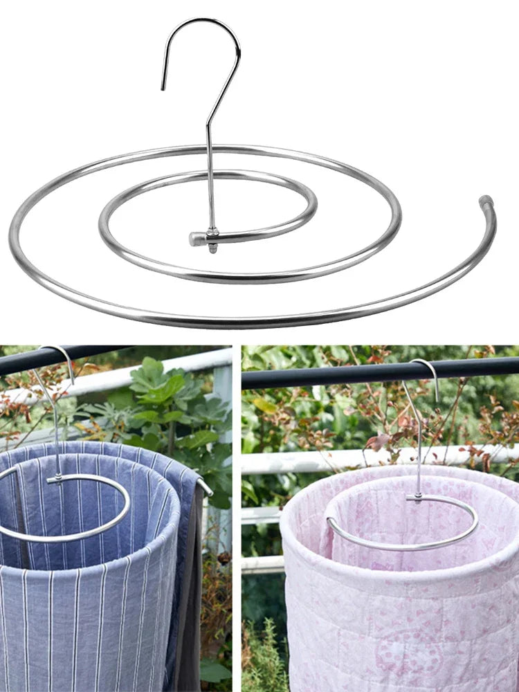 Petit étendoir à linge spirale rotatif draps et couettes balcon