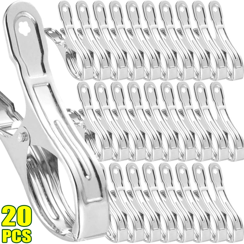 Pinces à linge inox grande taille — 5,5 cm, 9 cm ou 13 cm