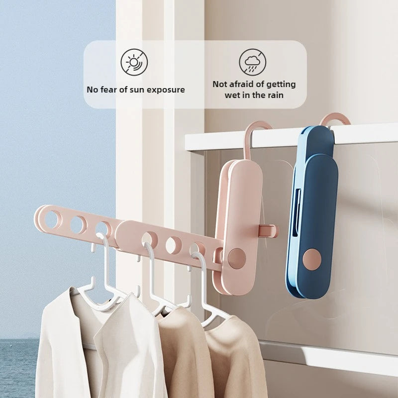 Petit étendoir à linge cintre 7 trous – pliable déplacement