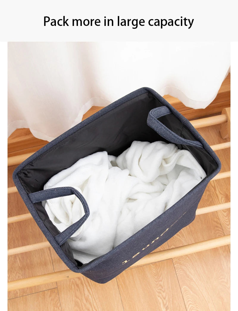 Panier à linge en jute naturel – pliable 4 coloris 38x35x25cm
