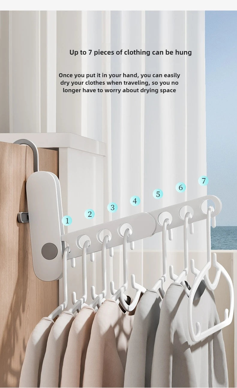 Petit étendoir à linge cintre 7 trous – pliable déplacement