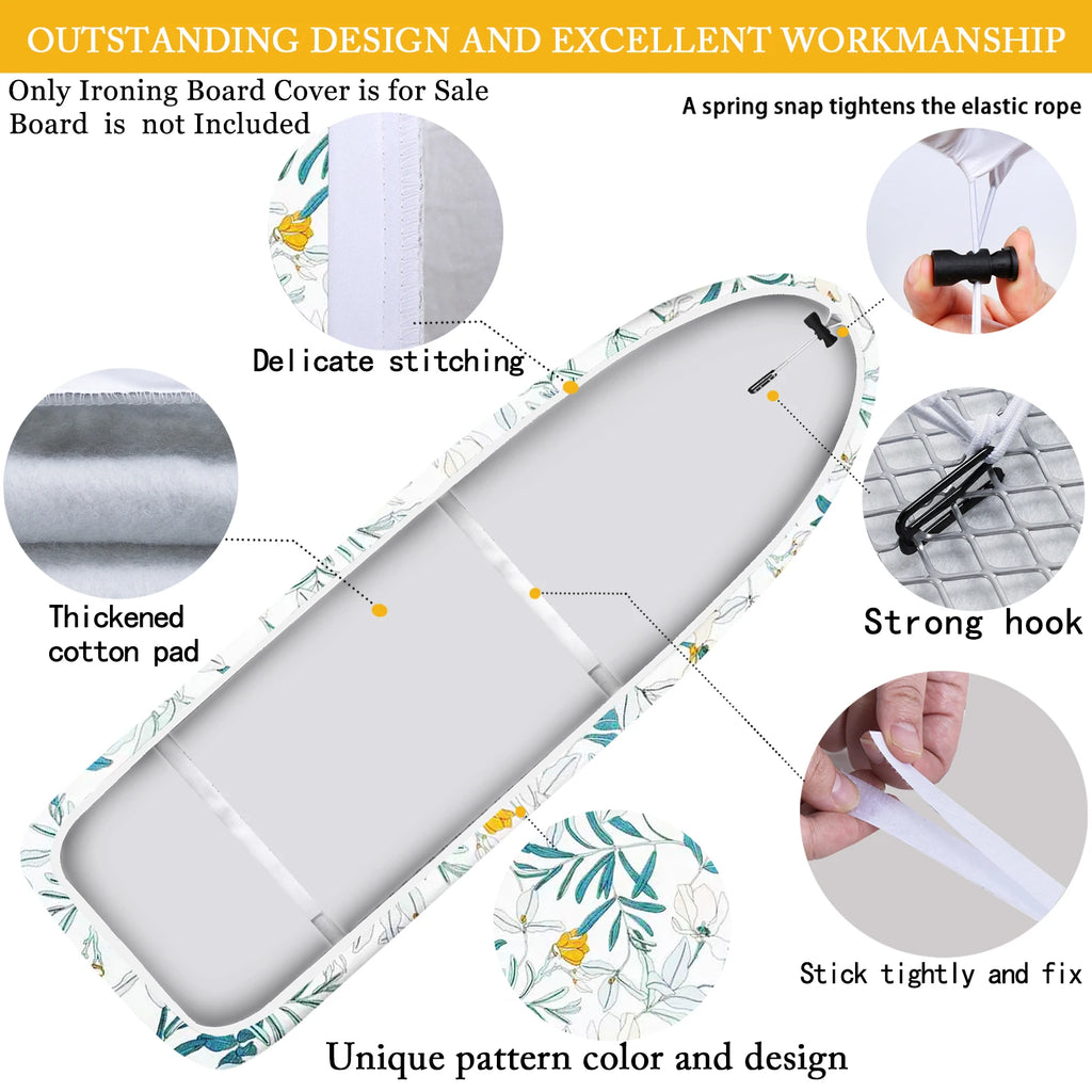 120x40,130x50,140x50 Ironing Board Cover Full Size Scorch Padding Cover,Heavy-Duty Thick Polyester Fabric,Laundry Room Accessory