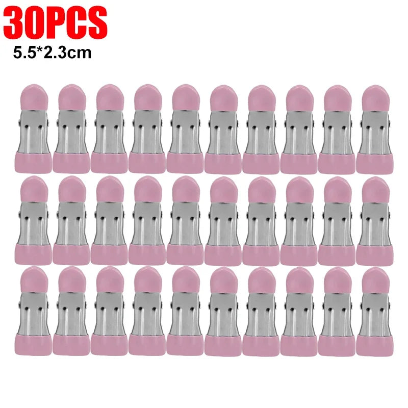 Pinces à linge inox à embouts plastique anti-marque — lot de 5 à 50
