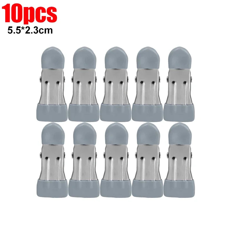 Pinces à linge inox à embouts plastique anti-marque — lot de 5 à 50