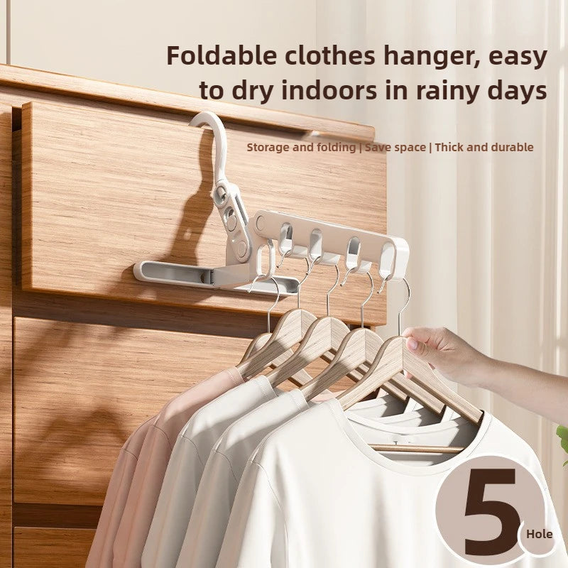 Petit étendoir à linge cintre pliable 5 niveaux gain de place