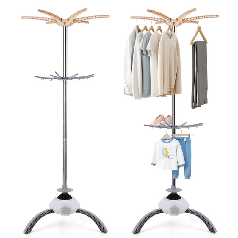 Étendoir chauffant pliable sur pied 900W – capsule 50×108 cm