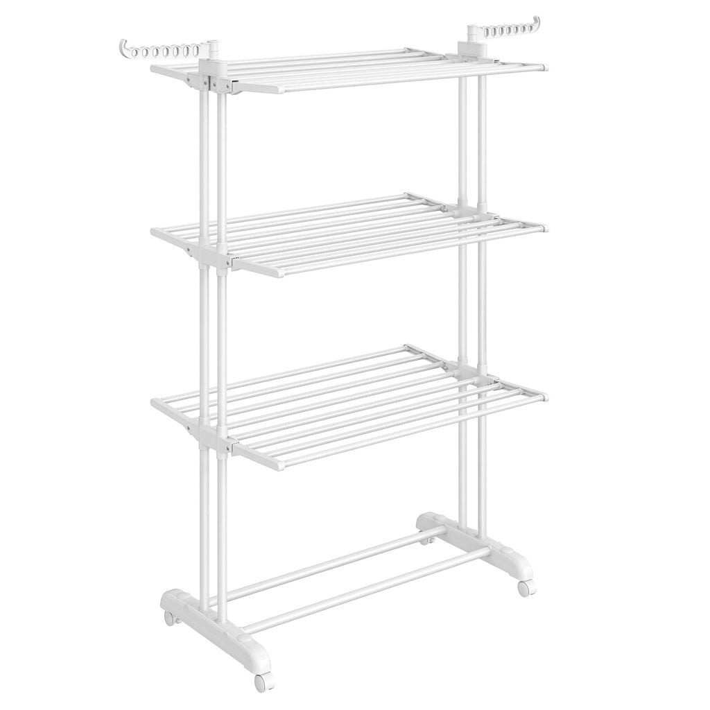 Étendoir tour pliable 4 niveaux à roulettes