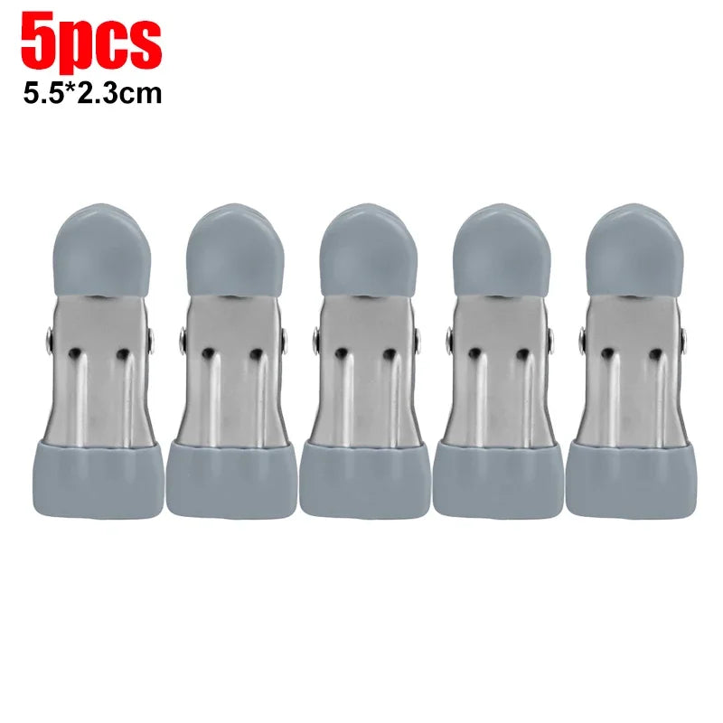 Pinces à linge inox à embouts plastique anti-marque — lot de 5 à 50