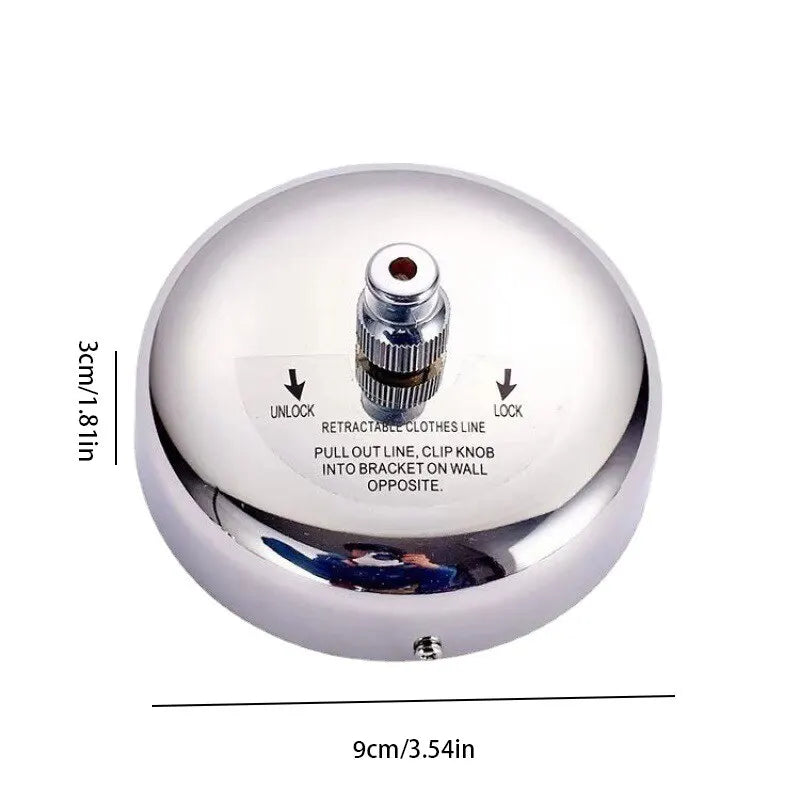 Corde à linge acier inoxydable – rétractable murale
