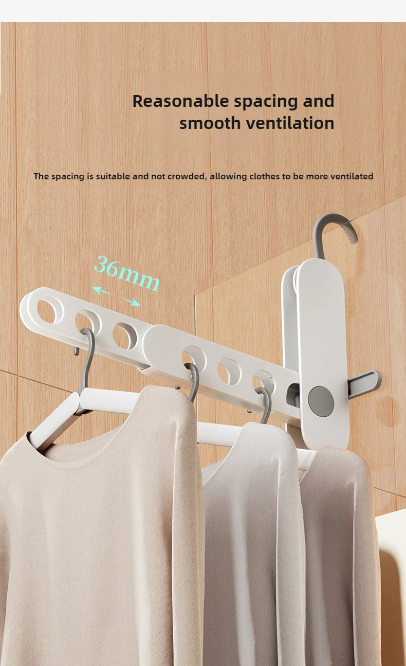 Petit étendoir à linge cintre 7 trous – pliable déplacement