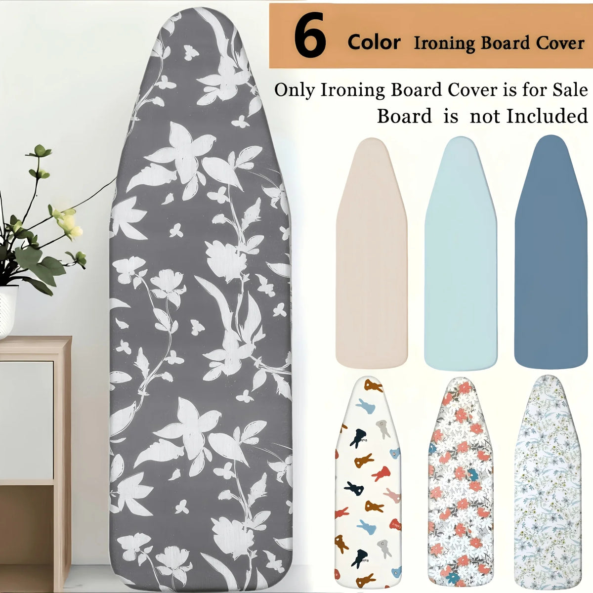 120x40 Ironing Board Cover, Heavy Duty Ironing Pad Covers With Hook And Loop Fastener Strap, Elastic Edges Easy Install