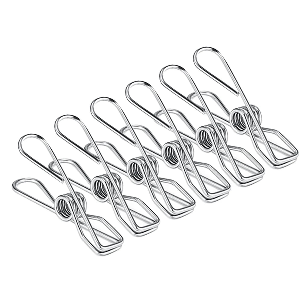 Pinces à linge inox 5 cm ou 6 cm — lot de 10, 20 ou 40