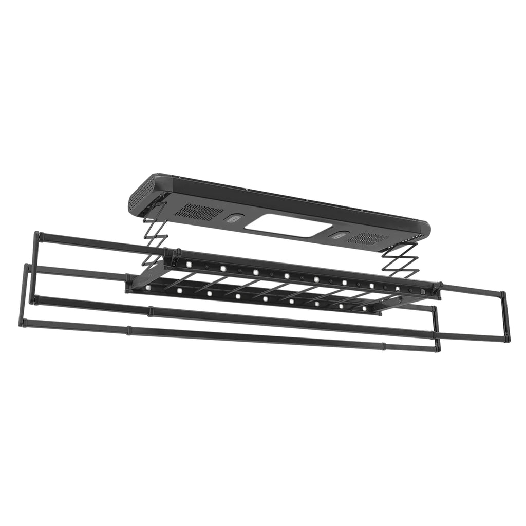 Étendoir plafond électrique LED – ventilation et télécommande