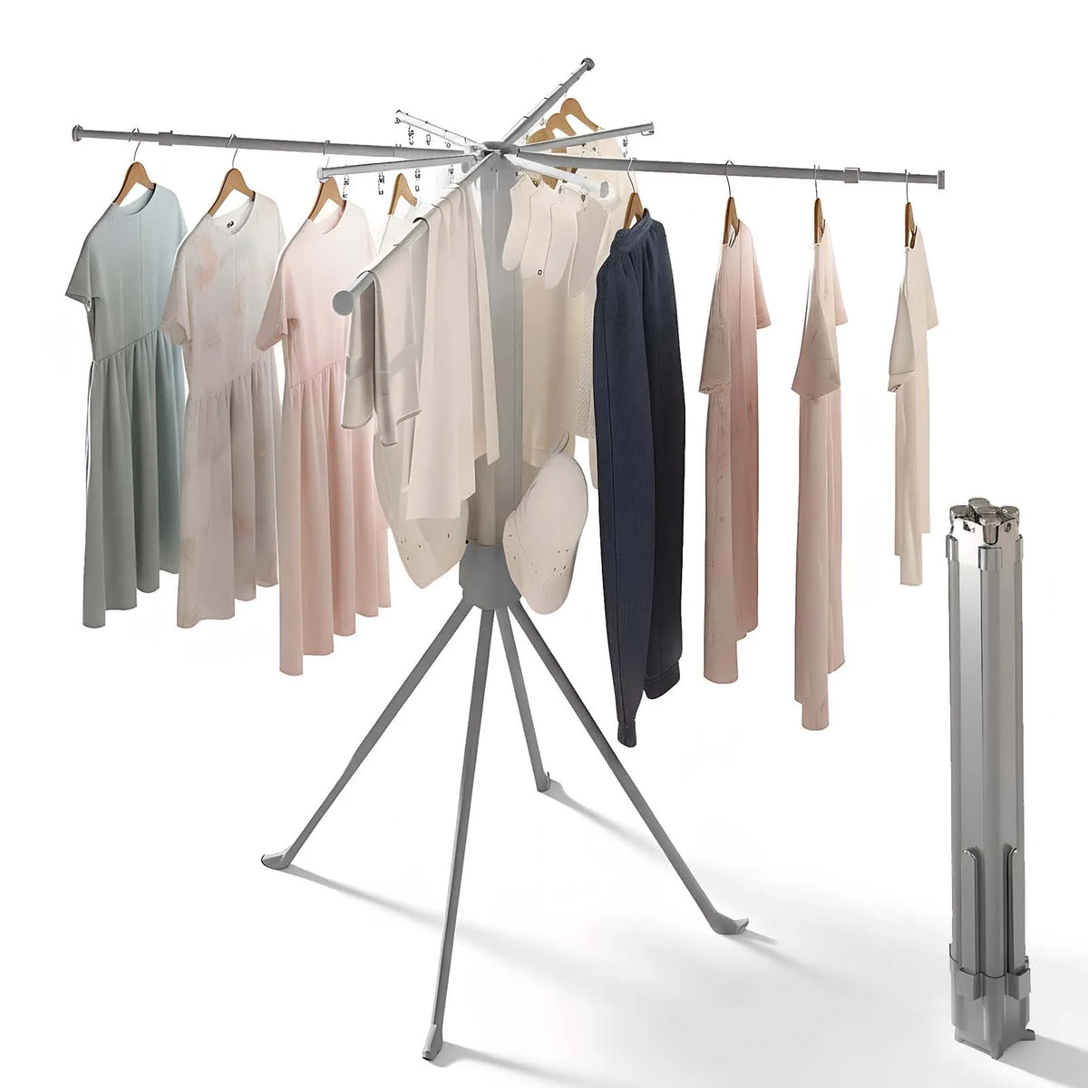 Séchoir parapluie télescopique – sur pied portable