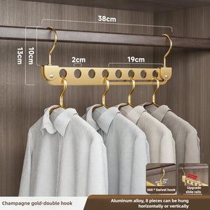Cintres support pivotant 6 ou 8 crochets – gain de place armoire