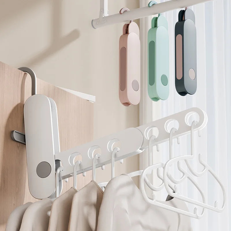 Petit étendoir à linge cintre 7 trous – pliable déplacement