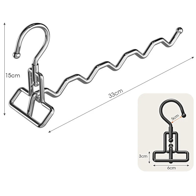 Étendoir porte cintre pliable 5 emplacements voyage inox
