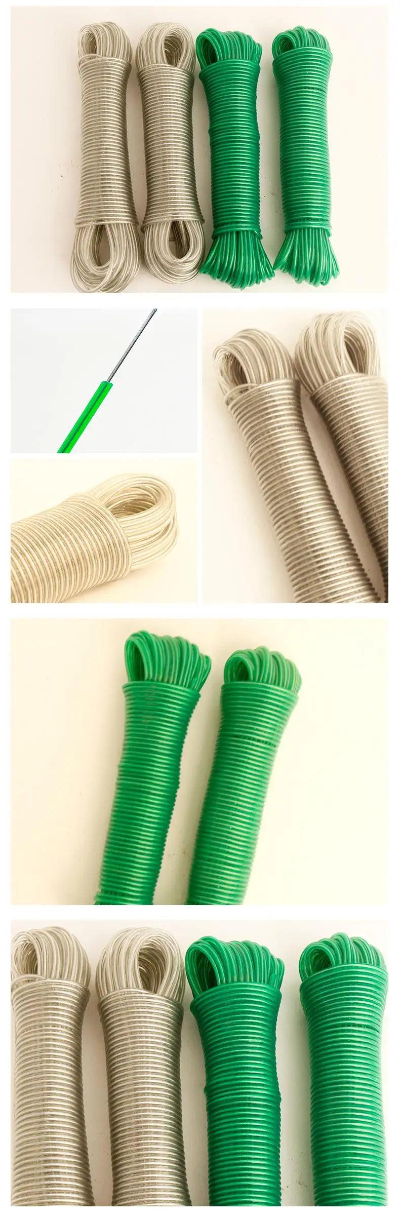 Corde à linge en acier gainé PVC – extérieur