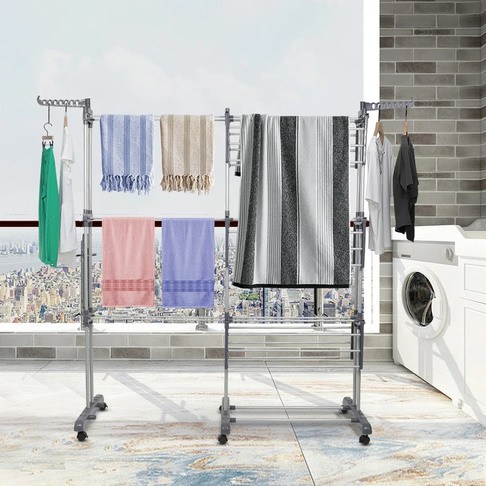 Étendoir tour extensible 4 niveaux – 75 à 142,5cm