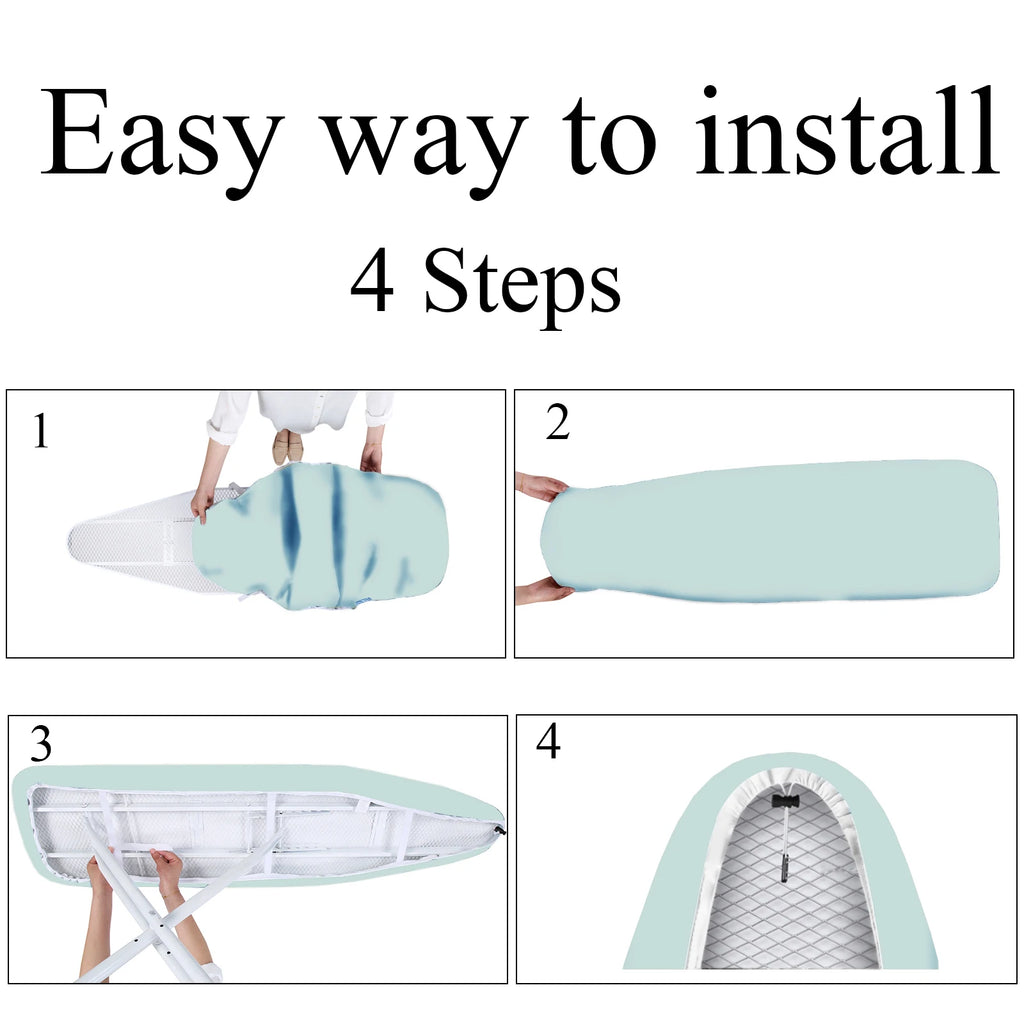 120x40 Ironing Board Cover, Heavy Duty Ironing Pad Covers With Hook And Loop Fastener Strap, Elastic Edges Easy Install