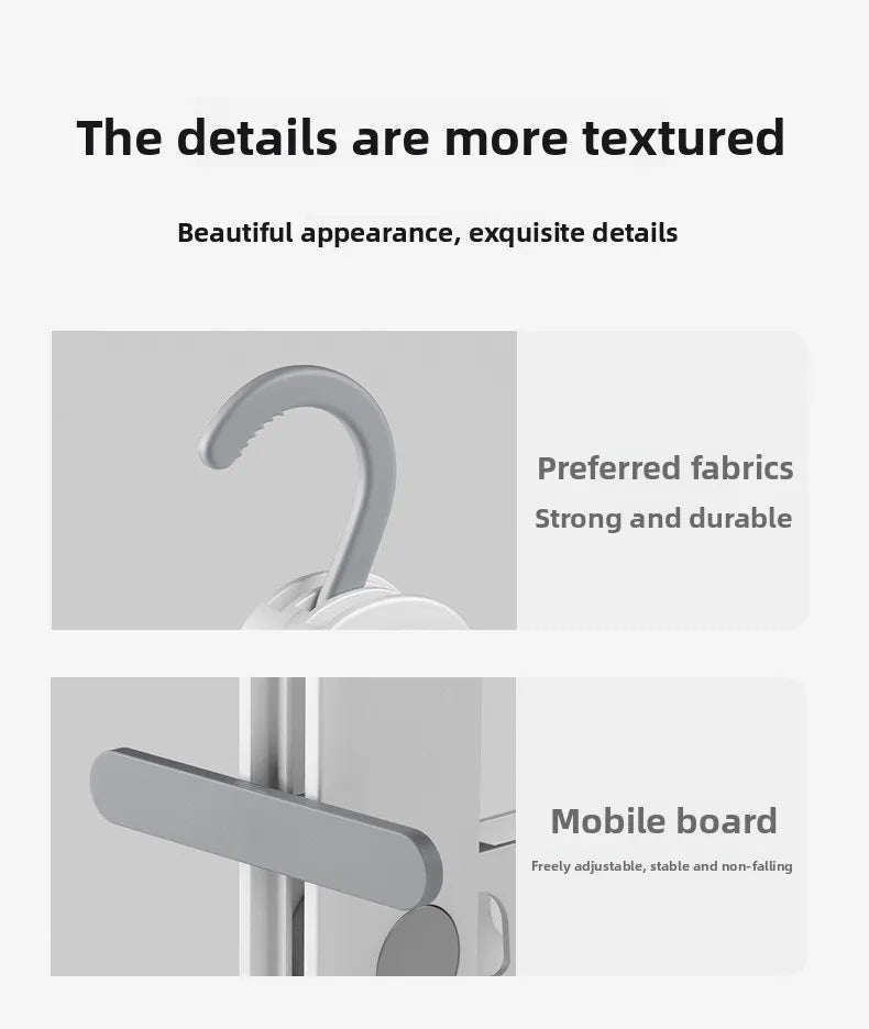 Petit étendoir à linge cintre 7 trous – pliable déplacement