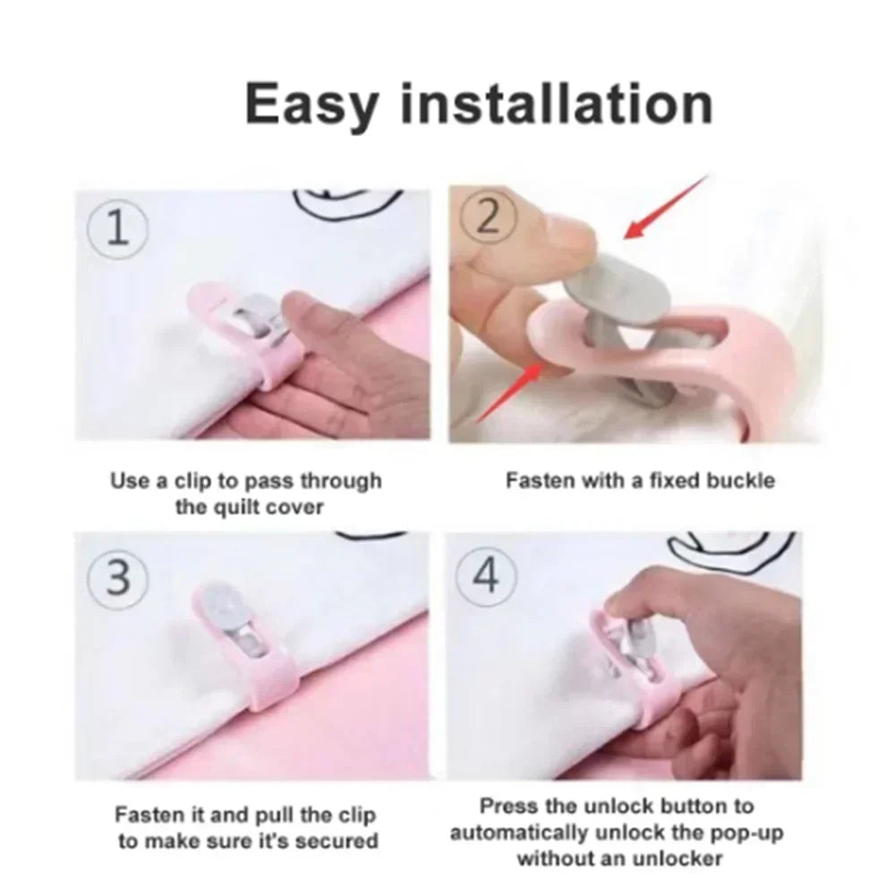 Pinces de fixation pour housse de couette — lot de 6