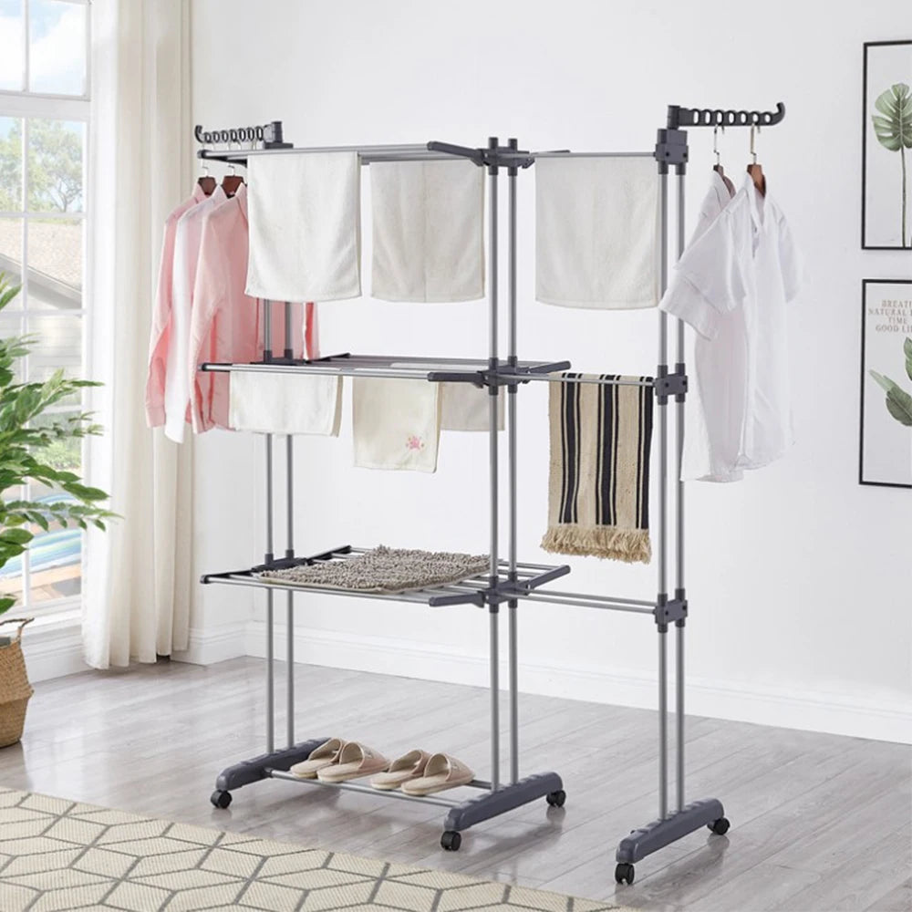 Étendoir tour extensible 4 niveaux – 75 à 142,5cm