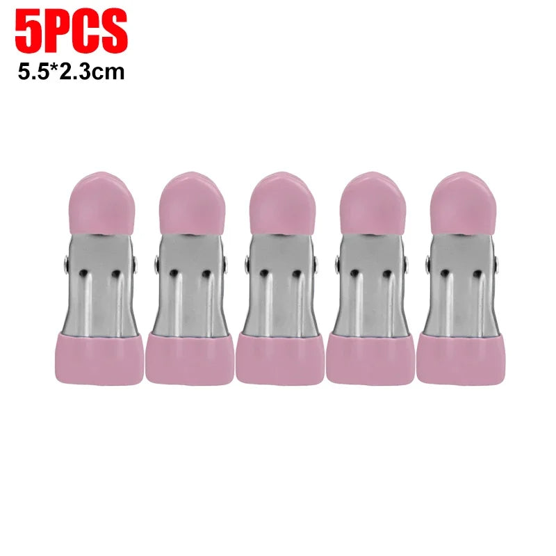 Pinces à linge inox à embouts plastique anti-marque — lot de 5 à 50