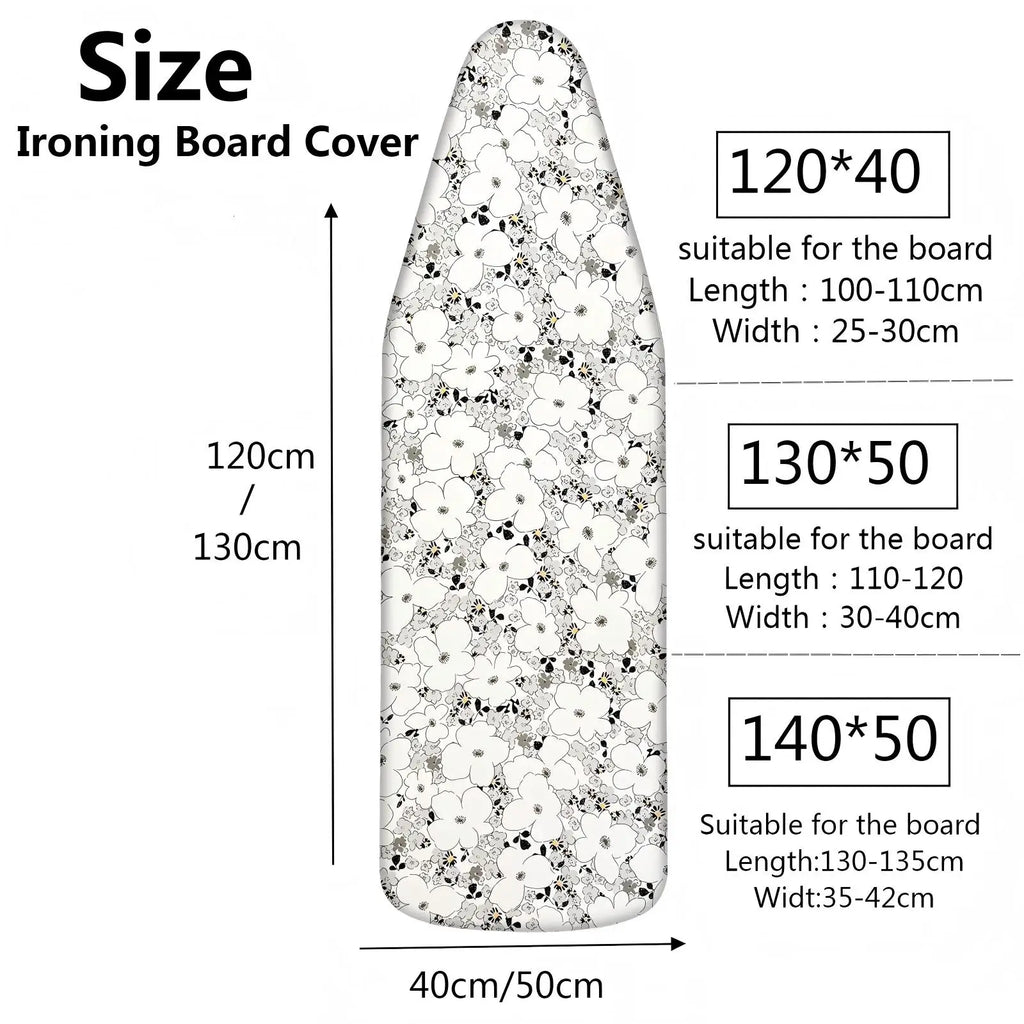 120x40 Ironing Board Cover, Heavy Duty Ironing Pad Covers With Hook And Loop Fastener Strap, Elastic Edges Easy Install