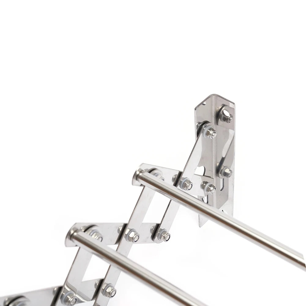 Étendoir mural extensible 7 rails – acier inoxydable 42-80 cm