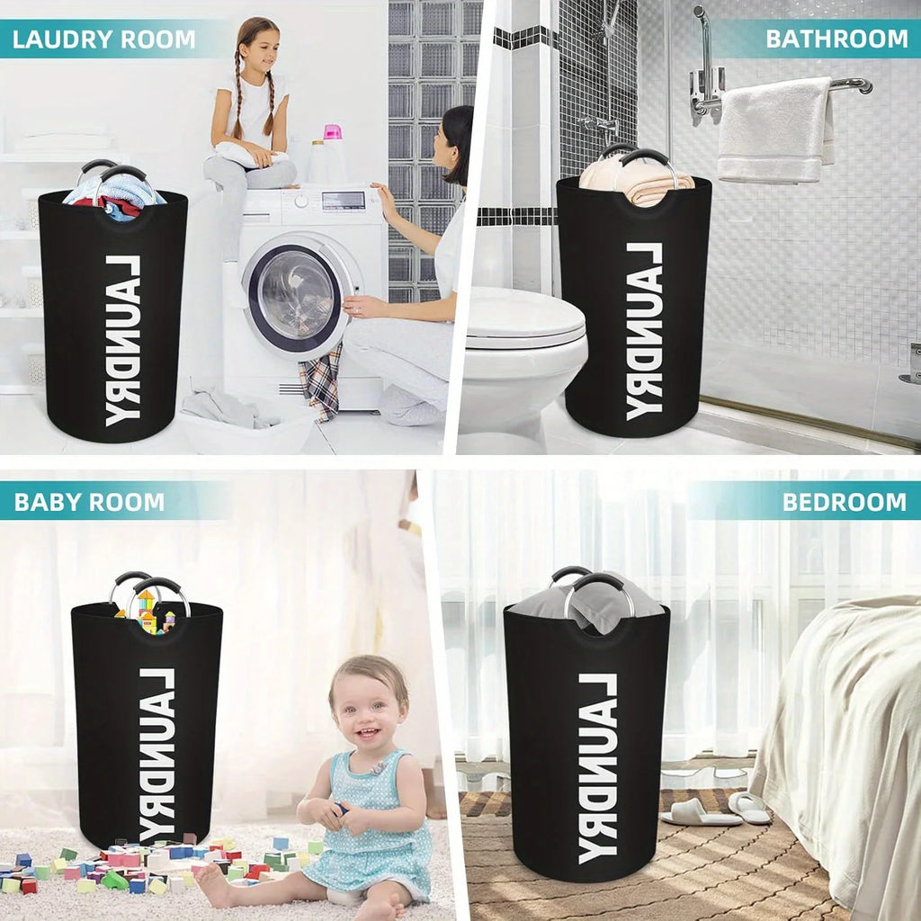 Panier à linge imperméable pliable – poignées rembourrées grandes anses