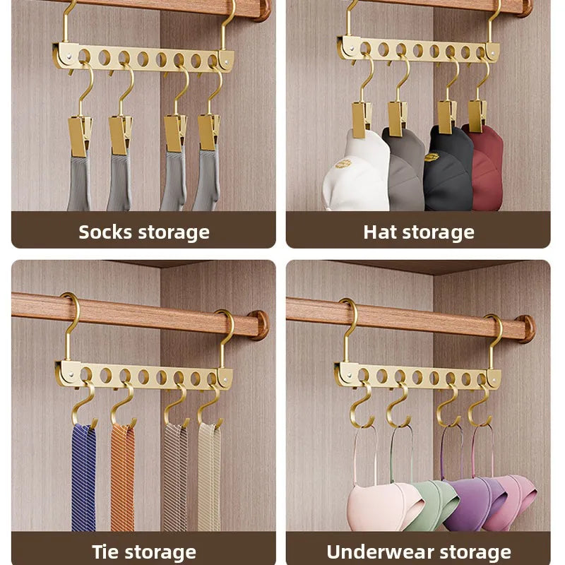 Cintres support pivotant 6 ou 8 crochets – gain de place armoire