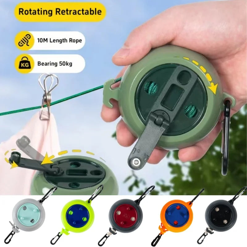 Corde à linge rétractable voyage – nylon portable