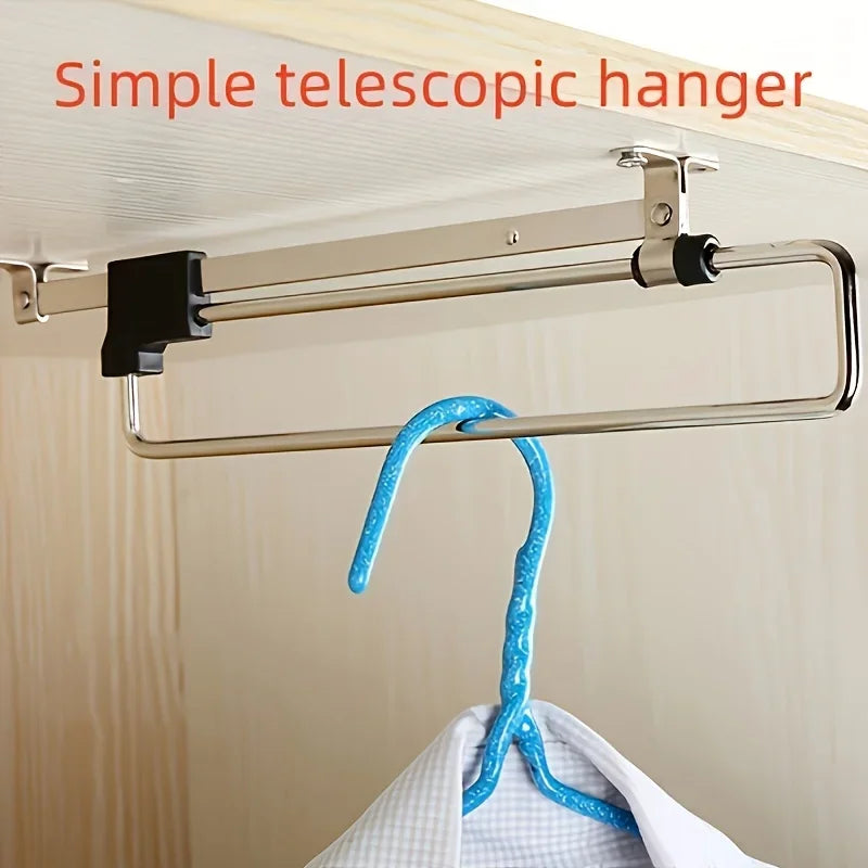 Cintres support coulissant réglable armoire – barre rétractable 25cm