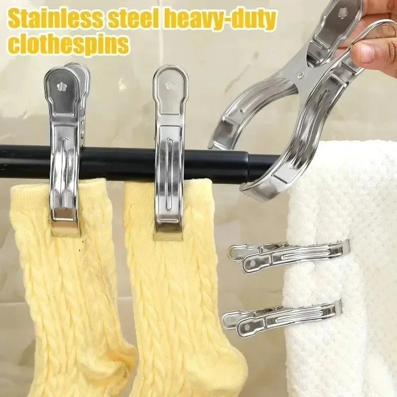 Pinces à linge inox grande taille — 5,5 cm, 9 cm ou 13 cm