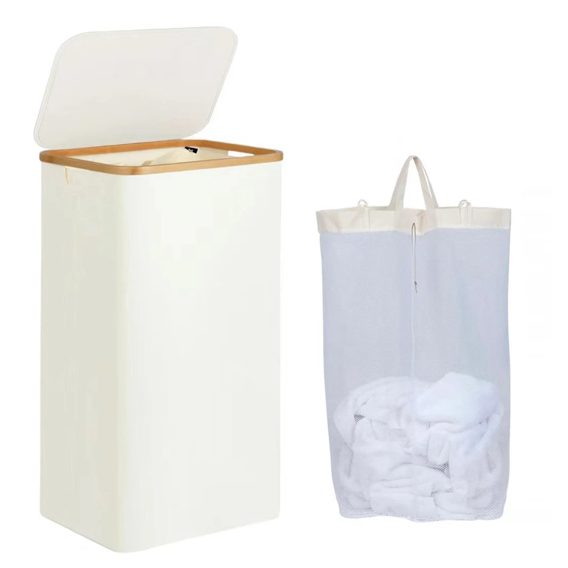 Panier à linge slim sac amovible lavable – 100L