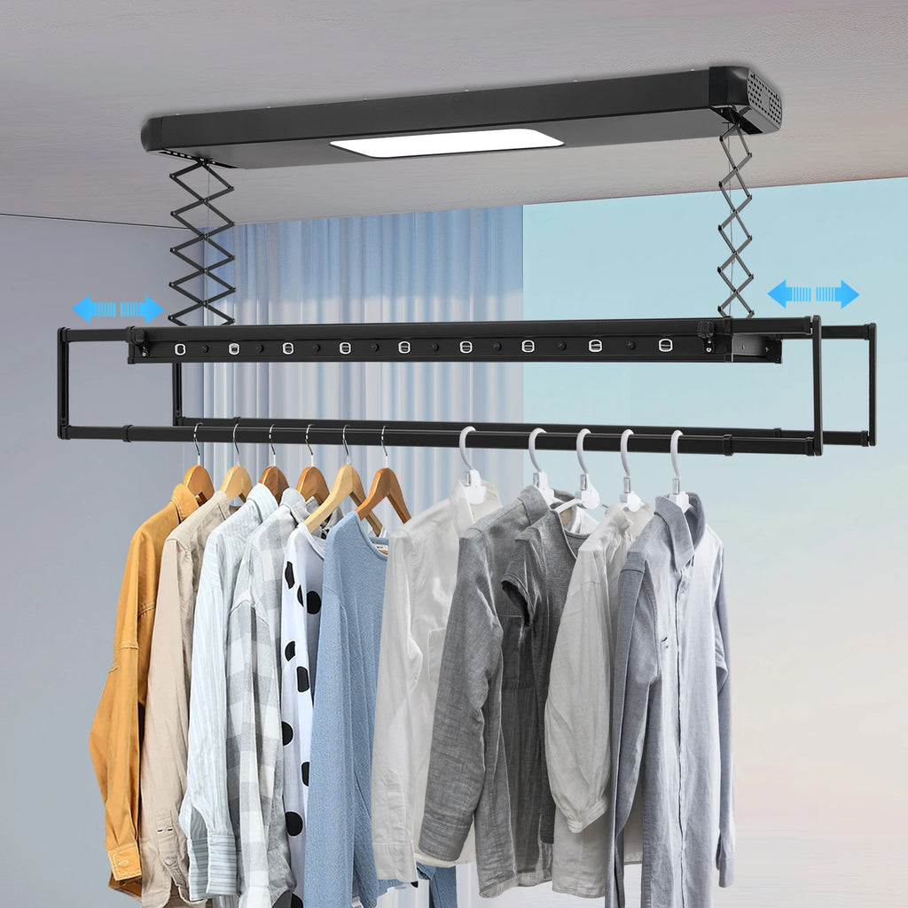 Étendoir plafond motorisé LED – descente télécommandé