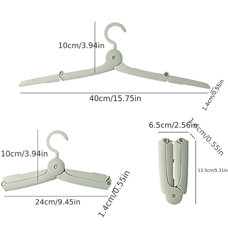Cintres pliables voyage 40cm – blocage bretelles coupe-vent lot de 1 ou 3