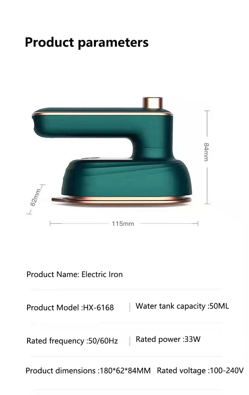 Défroisseur vapeur portable voyage – 33W format poche 50ml