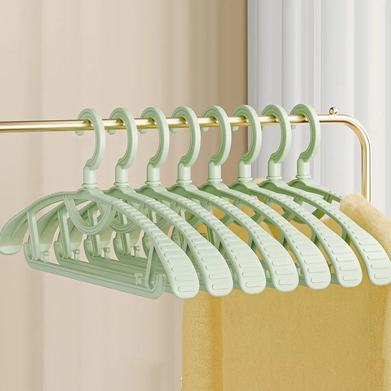 Cintres larges épaules crochet rotatif – lot de 10 blanc vert beige bleu