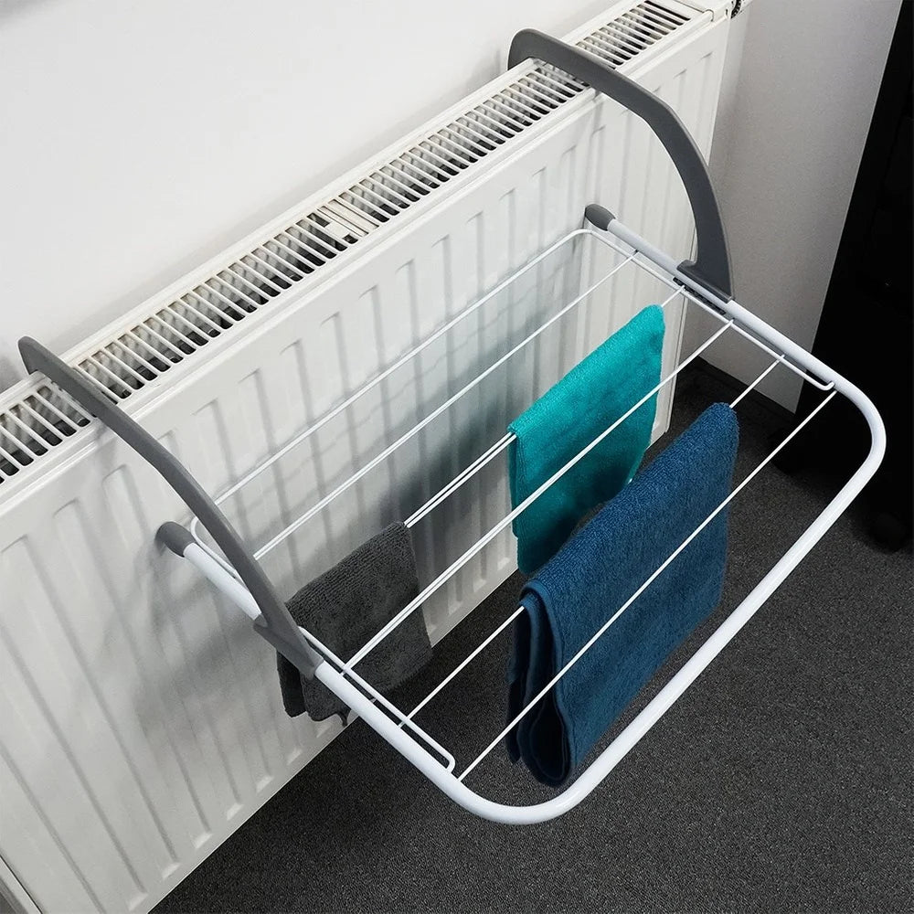 Étendoir radiateur double aile blanc 55 cm