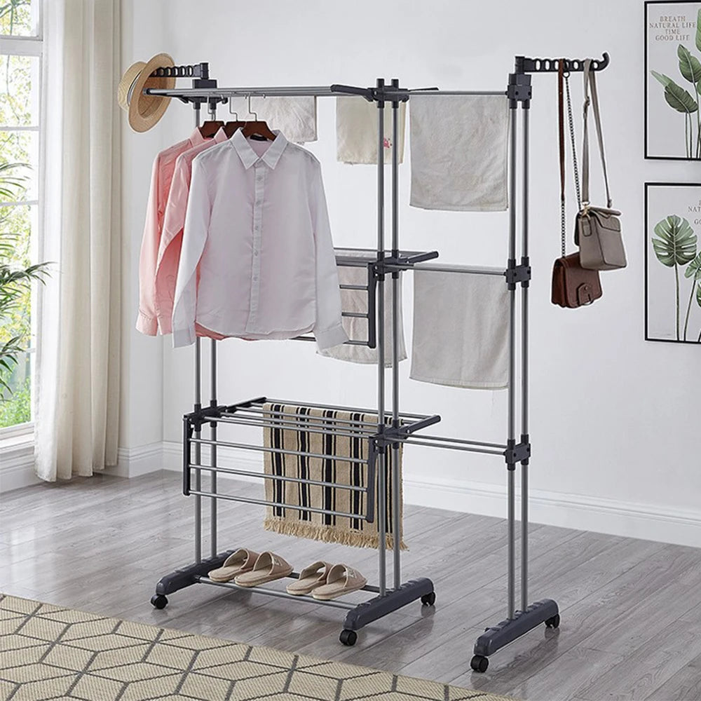 Étendoir tour extensible 4 niveaux – 75 à 142,5cm
