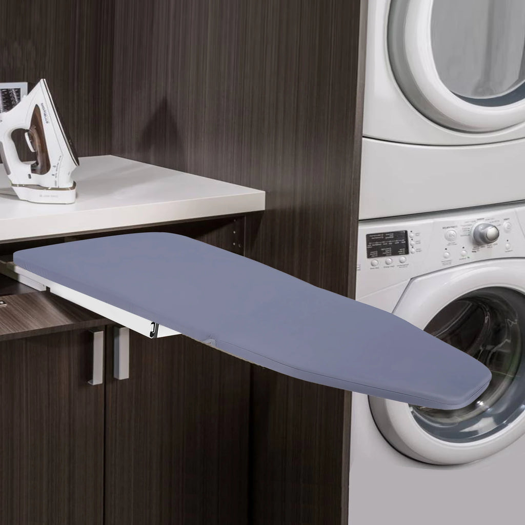 Foldable Ironing Board, Retractable Cabinet Mount, Push-Pull Sturdy Metal Frame  80x29.5cm / 31.5x11.6in (Gray)