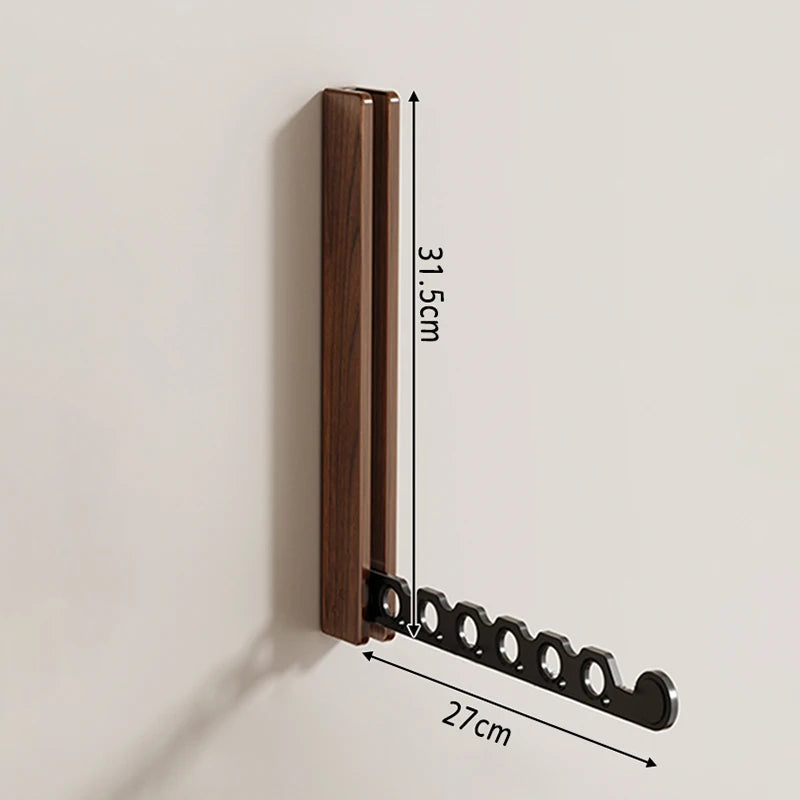 Étendoir mural en bois pliable – design rabattable invisible