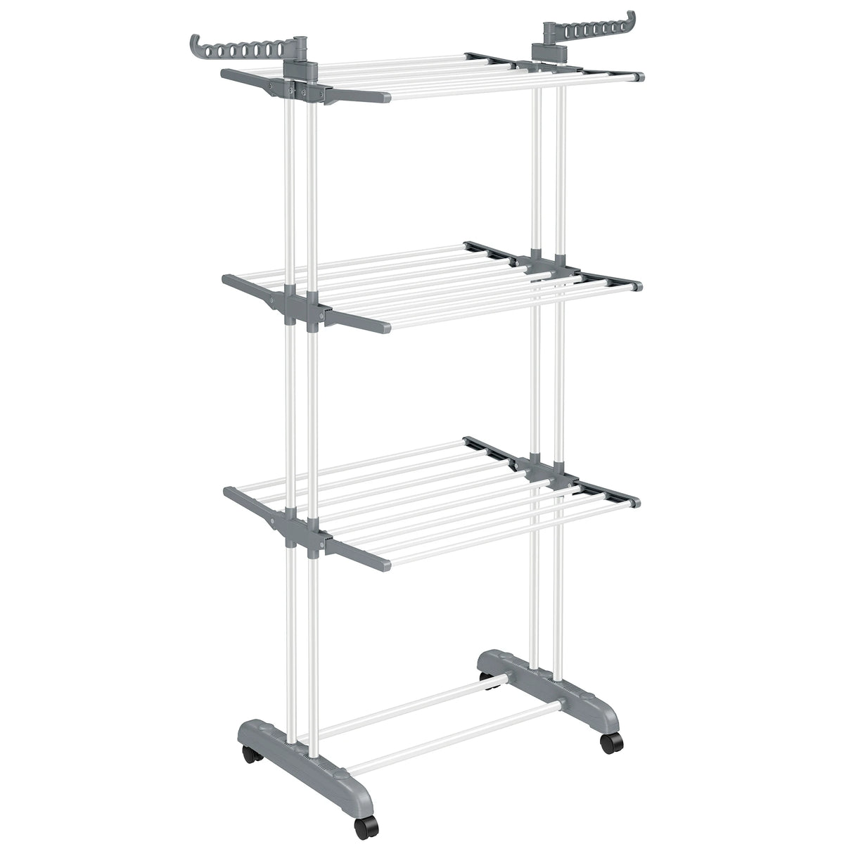 Étendoir tour pliable 4 niveaux à roulettes
