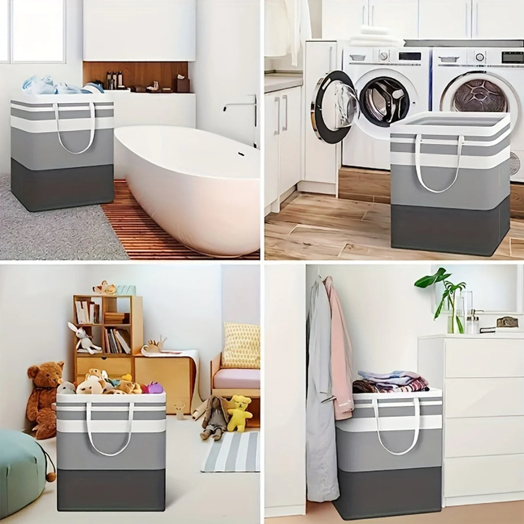 Panier à linge pliable 75L – polyester léger avec poignées