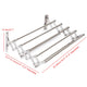Étendoir mural extensible 7 rails – acier inoxydable 42-80 cm