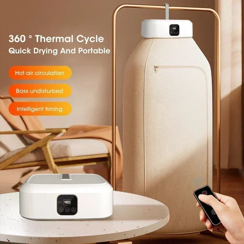 Étendoir chauffant UV housse – 600W minuterie et télécommande