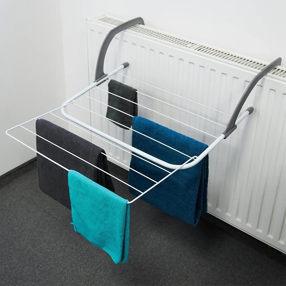 Étendoir radiateur double aile blanc 55 cm
