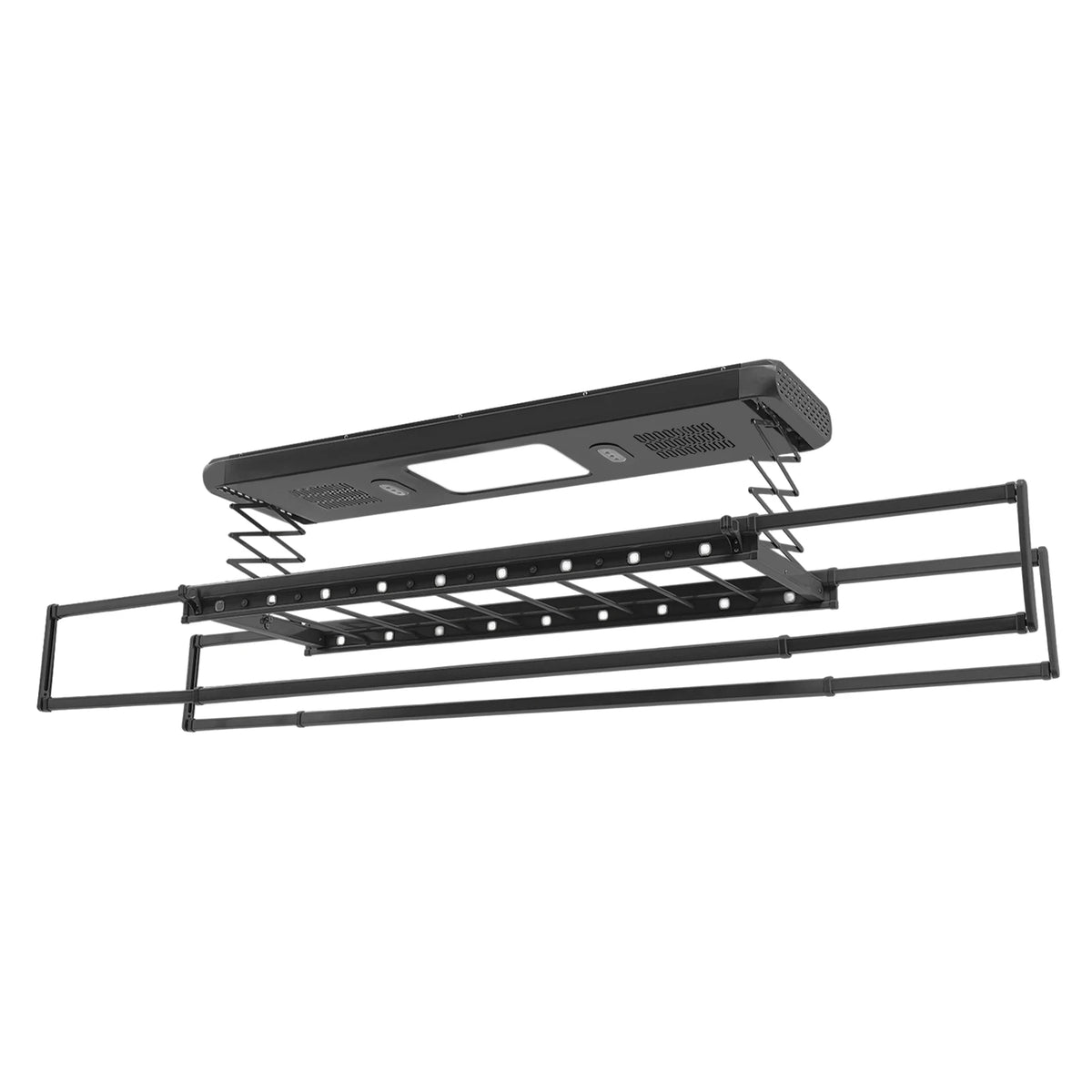 Étendoir plafond électrique LED – ventilation et télécommande